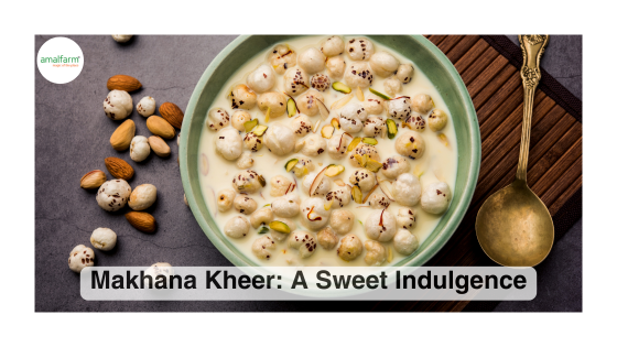 Creamy Makhana Kheer made with fox nuts, milk, and dry fruits