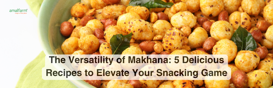 Healthy Makhana recipe made with roasted fox nuts and spices
