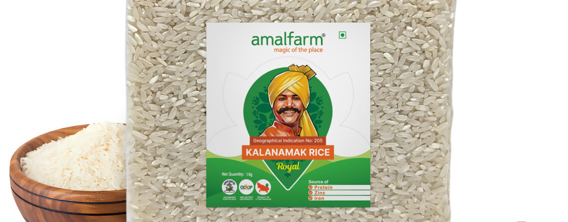 Premium quality Kalanamak rice grains in close-up view