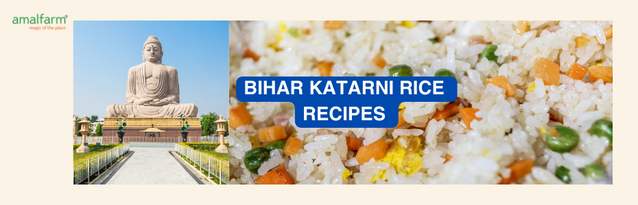 Banner for Katarni Rice Recipes blog featuring premium GI-tagged Katarni rice